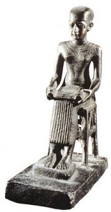 Statuette of Imhotep in the Louvre