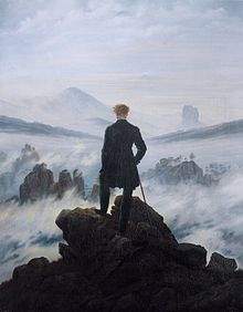 Caspar David. Wanderer above the Sea of Fog (1818). 94.8 × 74.8 cm, Kunsthalle Hamburg.